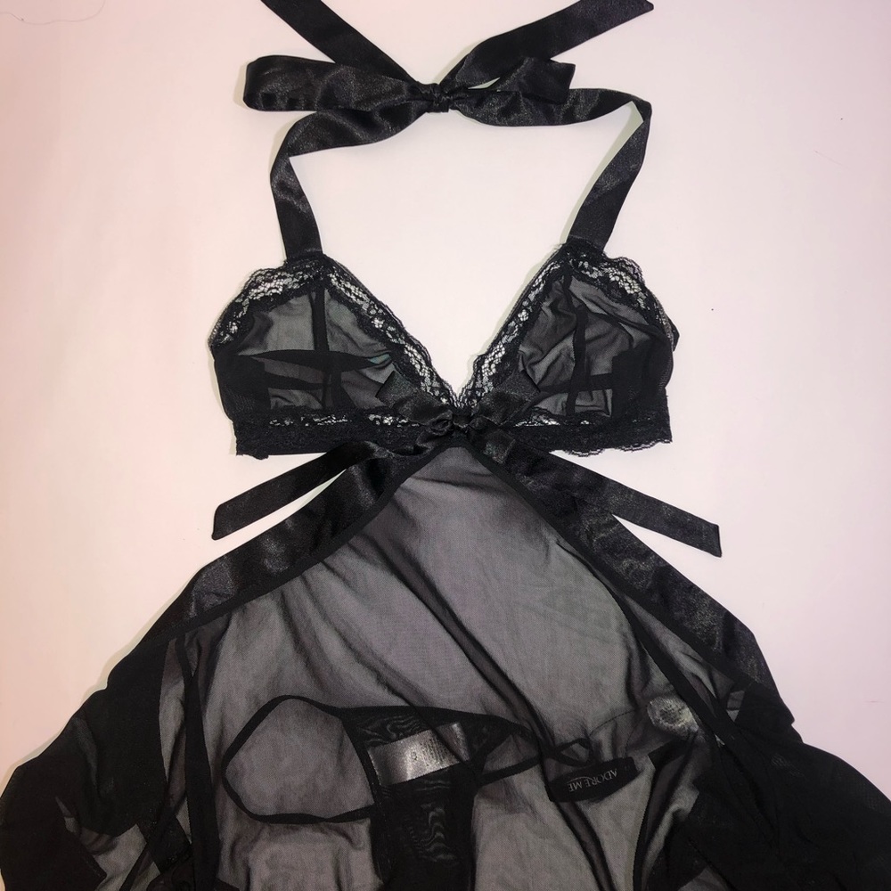 NEW Black Lingerie 2 Piece Set
